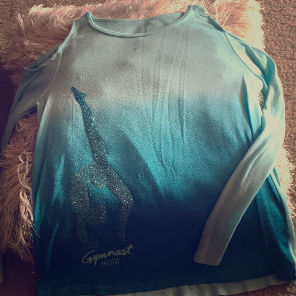 Justice Cold Shoulder Gymnast Top